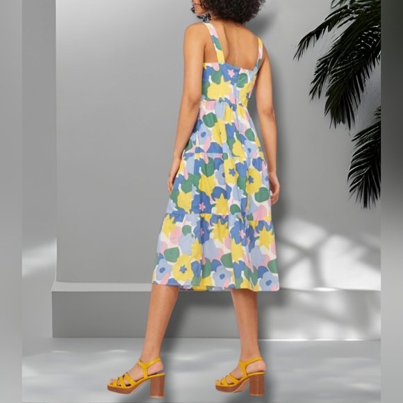 Modcloth Princess Highway Blossoms In The Breeze Tiered Midi Dress US 12 NWT - Picture 4 of 11